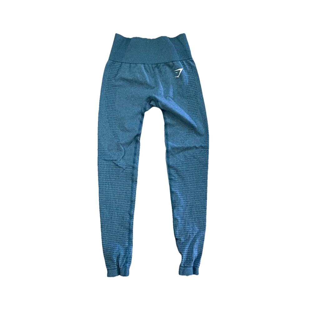 Gymshark Turquoise Seamless Logo Yoga Leggings Womens XS Athleisure